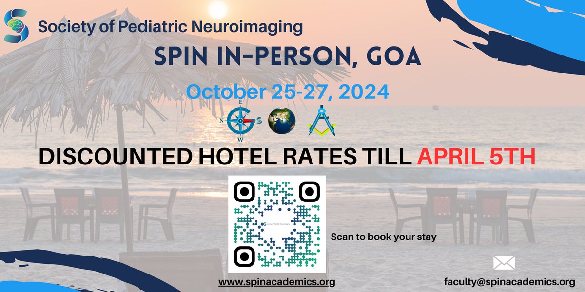 The heat is on. Make good use of the Easter weekend. Join the Oktoberfest of Pediatric Neuroimaging. Those rooms by the awesome shores of Goa are going soon. Be a part of the SPIN magic. @spinacademics