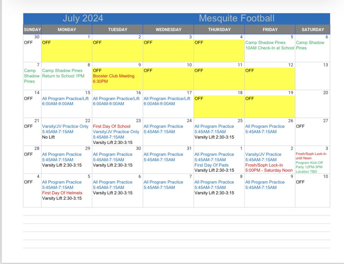Updated May, June and July calendars.
