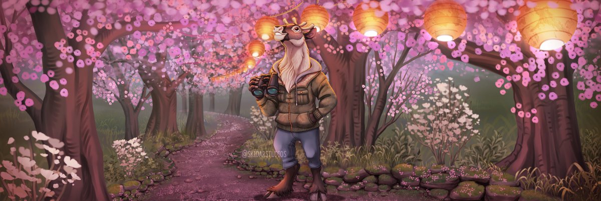 🌸Spring Banner🌸 for @BosonicVinegar of their caribou, Bryce! Info for Spring Banner C0mms below!