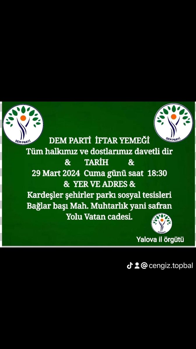 YER YÜZÜ İFTAR SOFRAMIZA 
DAVETİMİZDİR .