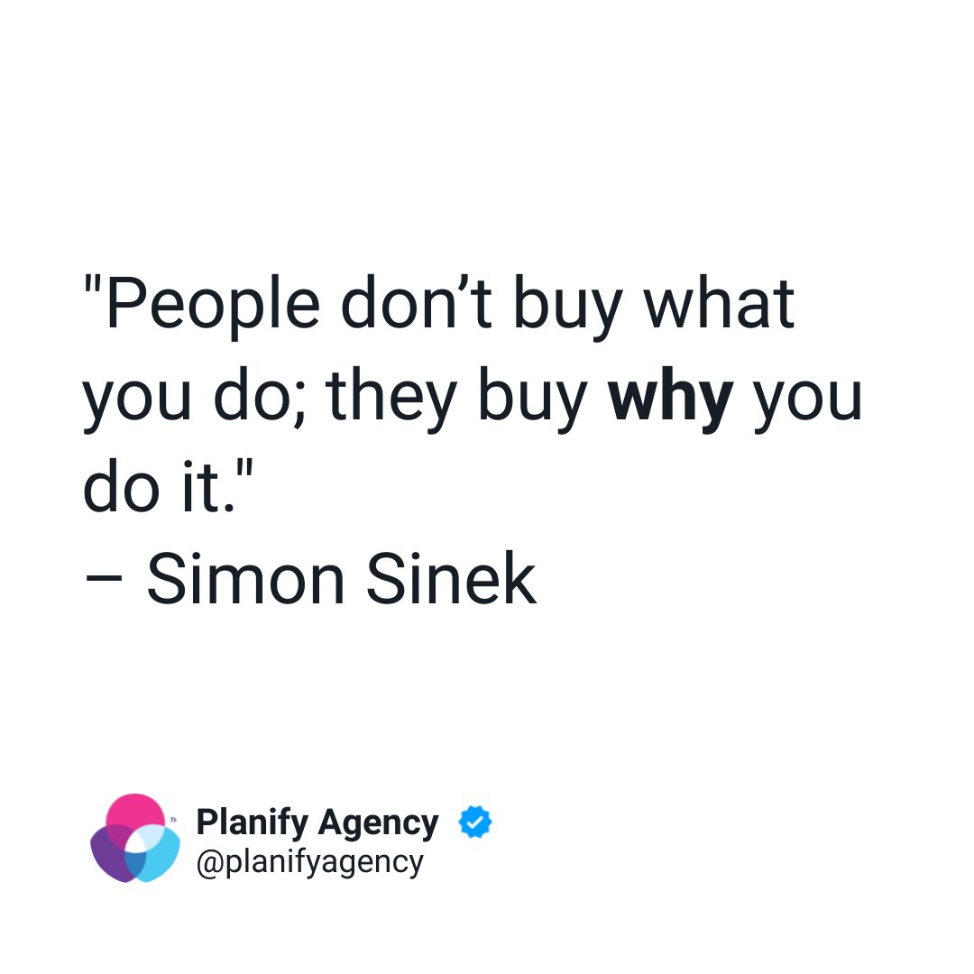 Why does your business exist beyond the bottom line? 🤔 Remember, your 'why' isn't just your story—it's your magnet to your audience. 

#planifyagency #planifyyourbusiness #marketingthatworks