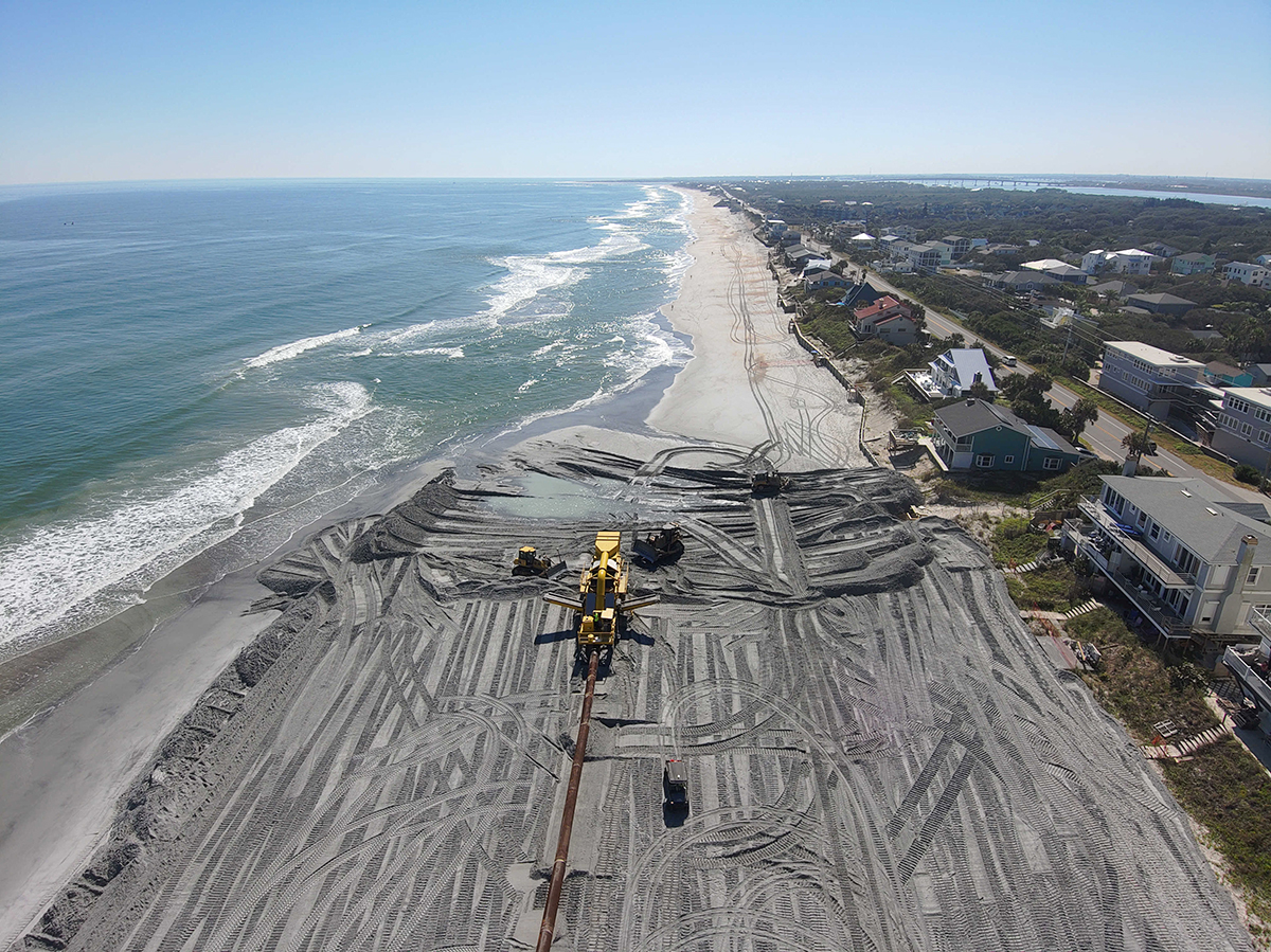 Vilano Beach Renourishment is complete. The 100% federally funded beach renourishment that added more than 1 million cubic yards of sand to a three-mile stretch of critically eroded St. Johns Co. shoreline. saj.usace.army.mil/StJohnsVilanoC… @StJohnsCounty