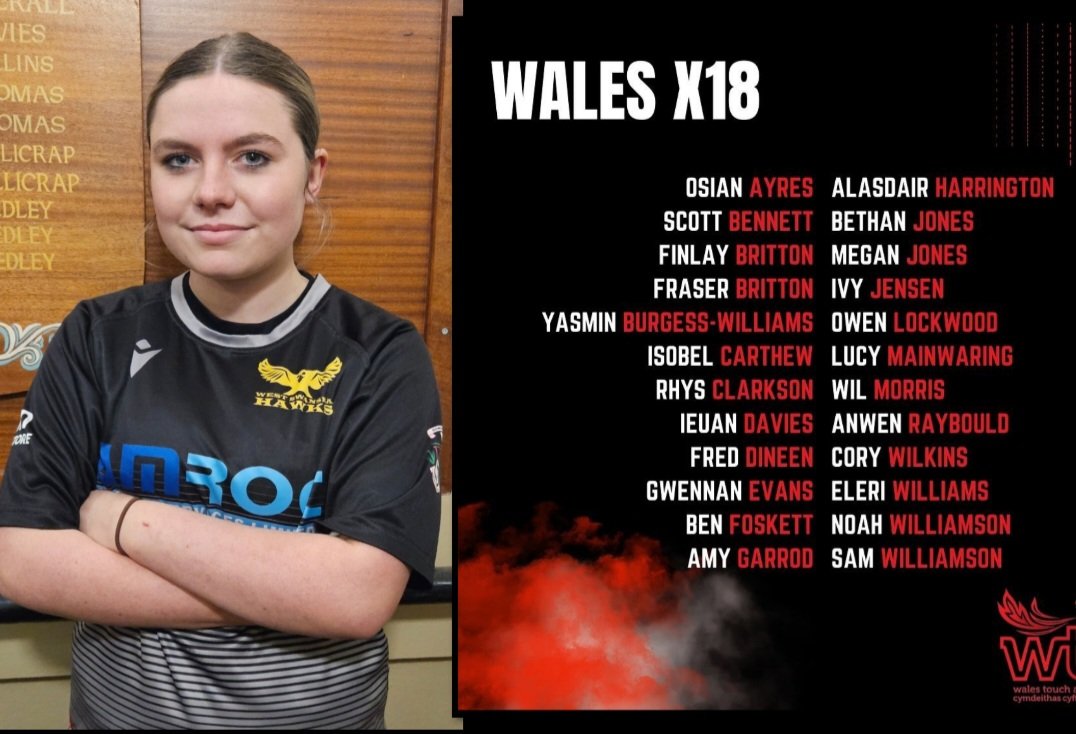 🏴󠁧󠁢󠁷󠁬󠁳󠁿🏴󠁧󠁢󠁷󠁬󠁳󠁿 Congratulations to WSH U18s player Izzie Carthrew on her selection for U18s Wales Touch Rugby training squad, another fantastic achievement for Izzie, notching up her 4th year for Wales Touch 👏👏 Teams will compete in the European Touch Championships this summer 🏴󠁧󠁢󠁷󠁬󠁳󠁿🏉💪