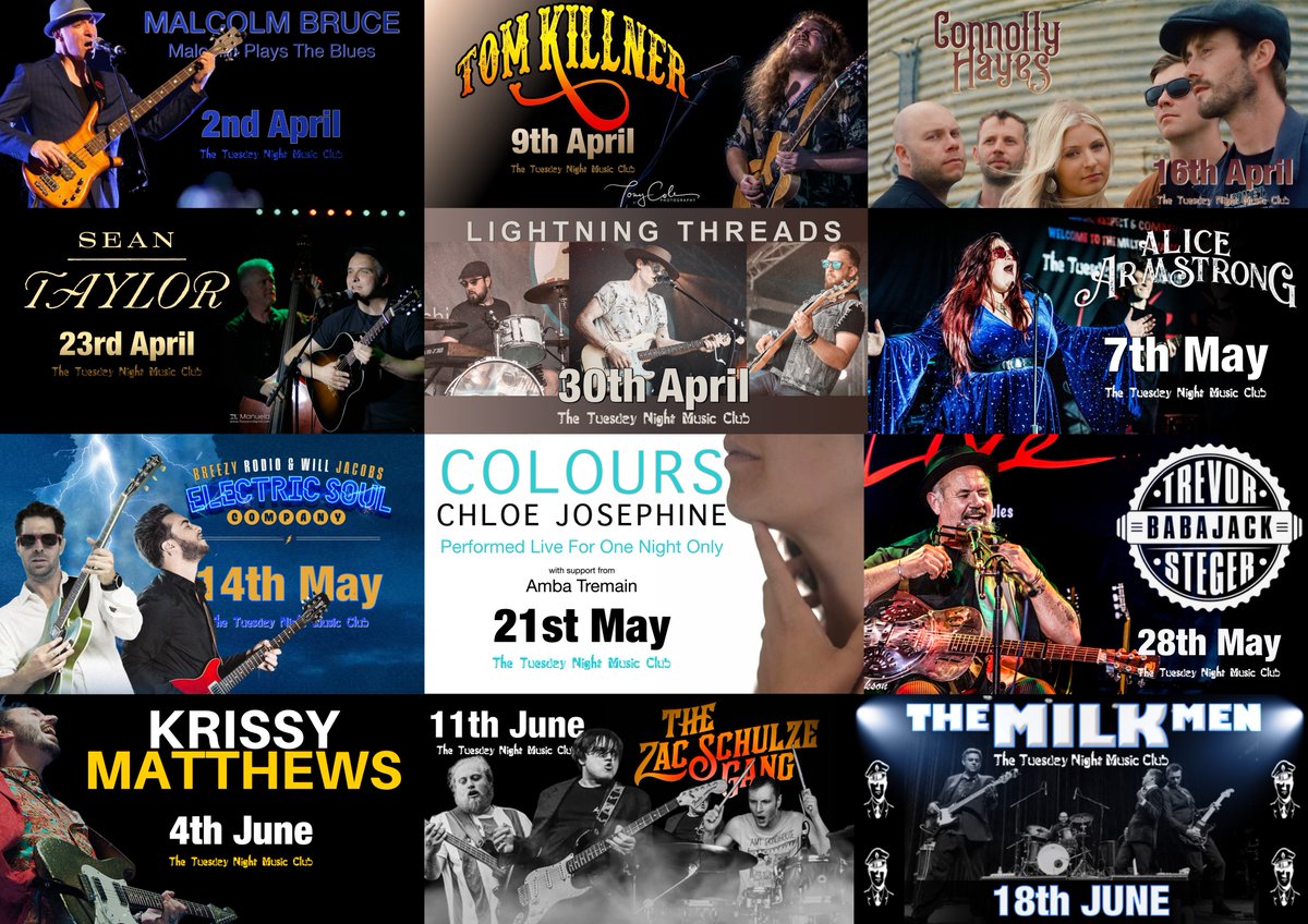 The next 12 weeks at The Club are looking a bit special... Get those tickets quick from TheTNMC.co.uk @gr8musicvenues @BluesMattersMag @BluesBritain @whatsoninsurrey @WhatsOnCroydon @BBCSurrey @cerysmatthews @UKBluesFed @WRINKLYCLUB