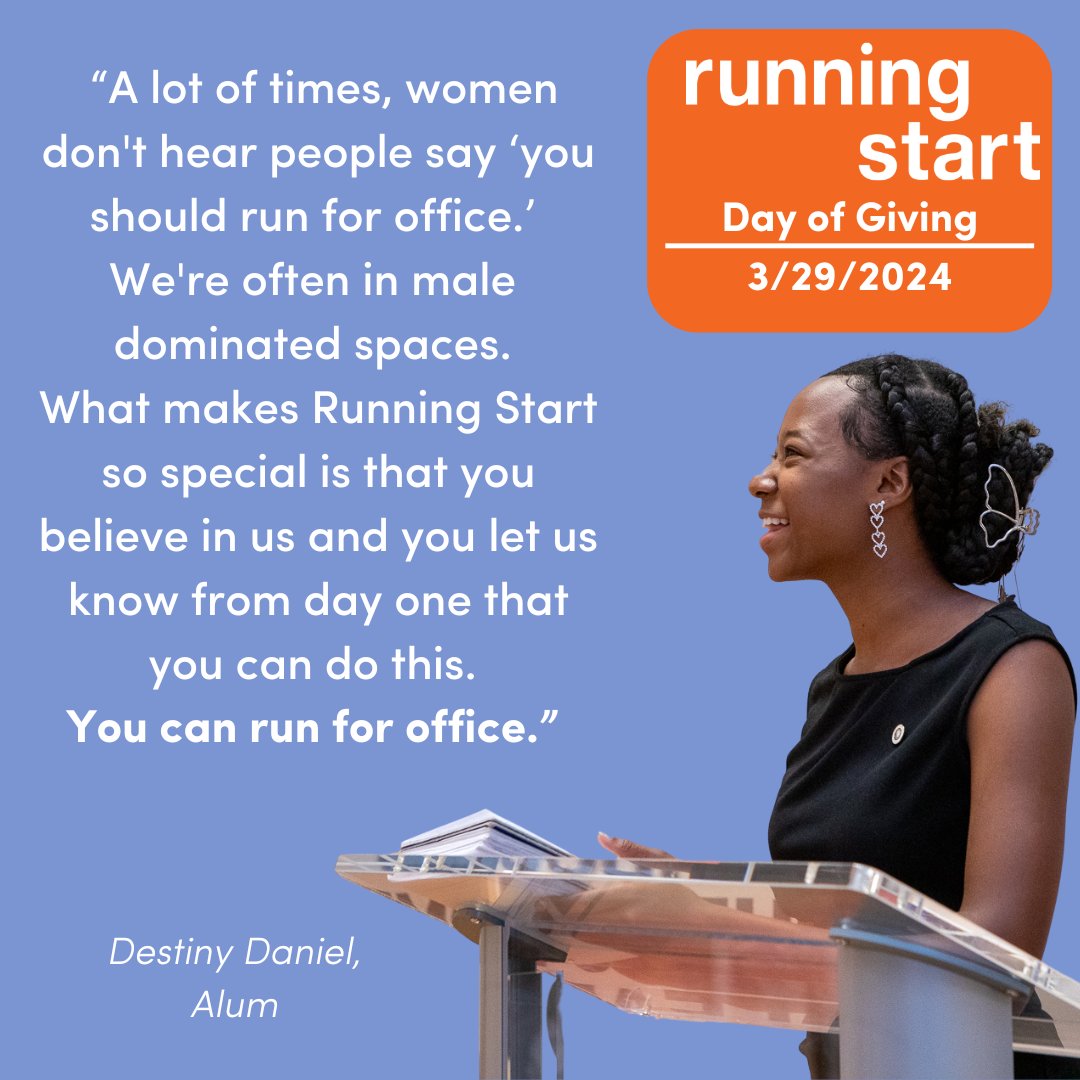 Running Start's Day of Giving is tomorrow! Have you made a plan to donate? Your contribution will support future leaders like Destiny.