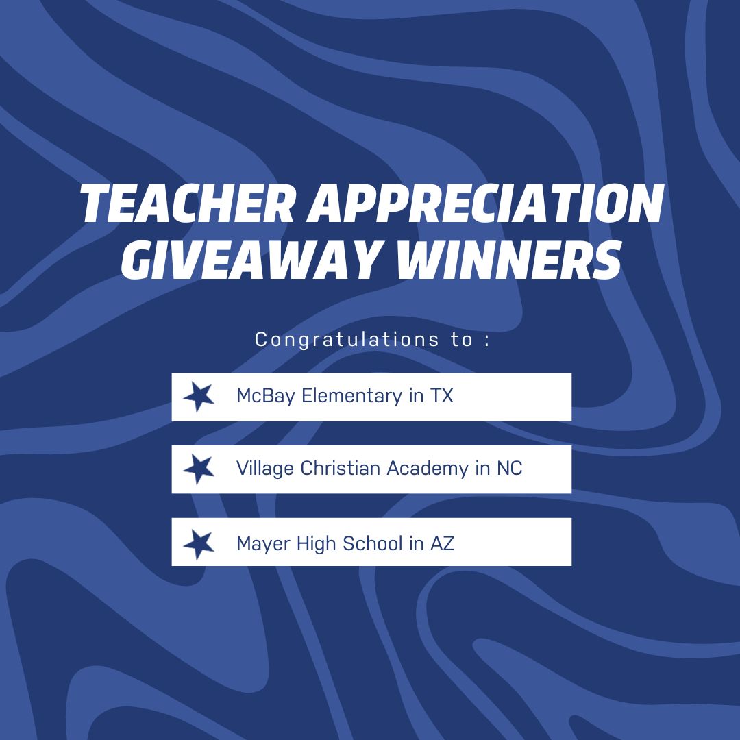 Congratulations to our Teacher Appreciation Giveaway Winners!