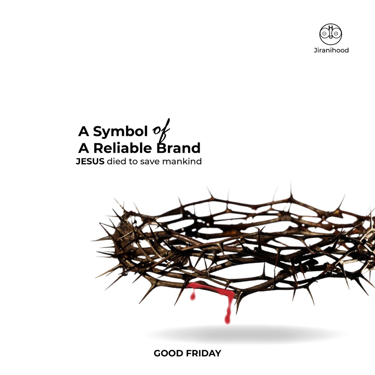 The crown of thorns: A symbol of pain, yes, but also of unwavering love. A reminder that true brands bear the weight of sacrifice to serve. Today, we remember Jesus, the ultimate symbol of reliability, who gave His all for humanity. #GoodFriday #BrandLove #JesusChrist