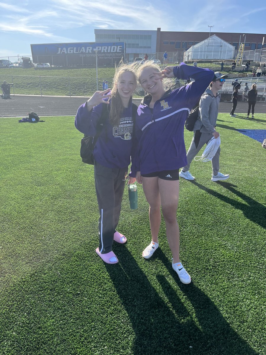 Ella and Aby stood on businesses!!! They snatched 2nd and 3rd in the high jump!