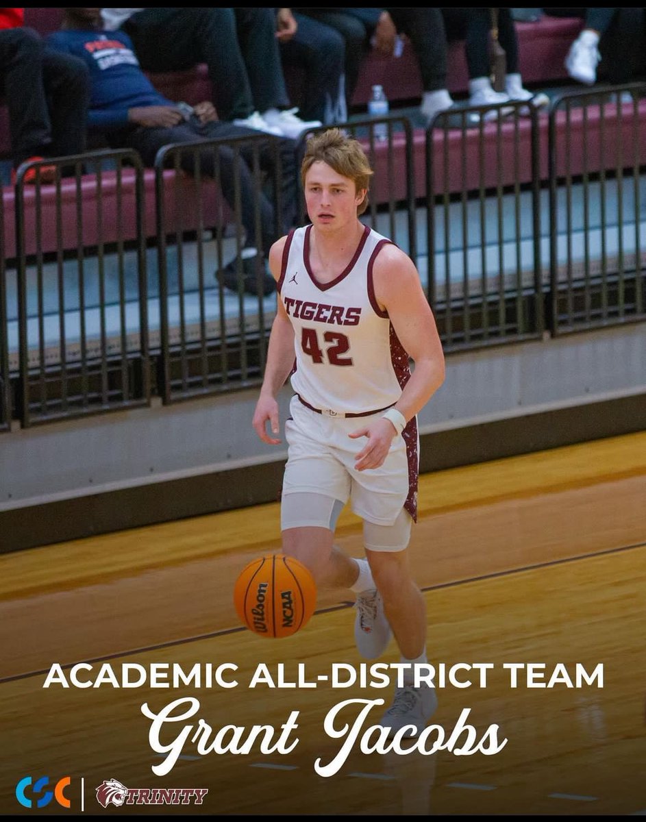 Huge shoutout to @gsjacobs6 for being named to the Academic All-District Team! Congrats Grant! #GoTigers🐅