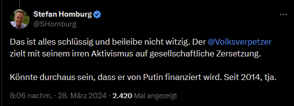 TriPapSti's tweet photo. Da ist er endlich, der dämlichste Kommentar des Tages (auf den zugegebenermaßen dämlichsten Tweet des Tages). 🤦♀️ #ProfHumbug https://t.co/swvOArZqze