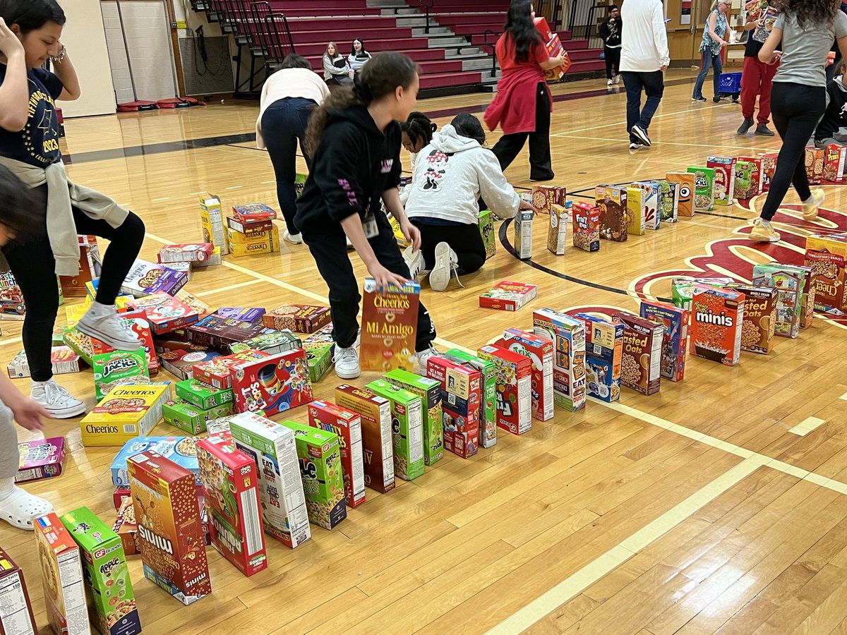 Kudos to our Drone Technology program as our students record or domino event.