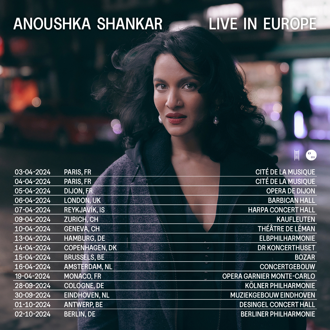 Can’t wait to start touring Europe next week with my new mini album! My quintet and I are so ready. For all dates and tickets, make sure to head to my website anoushkashankar.com/tour