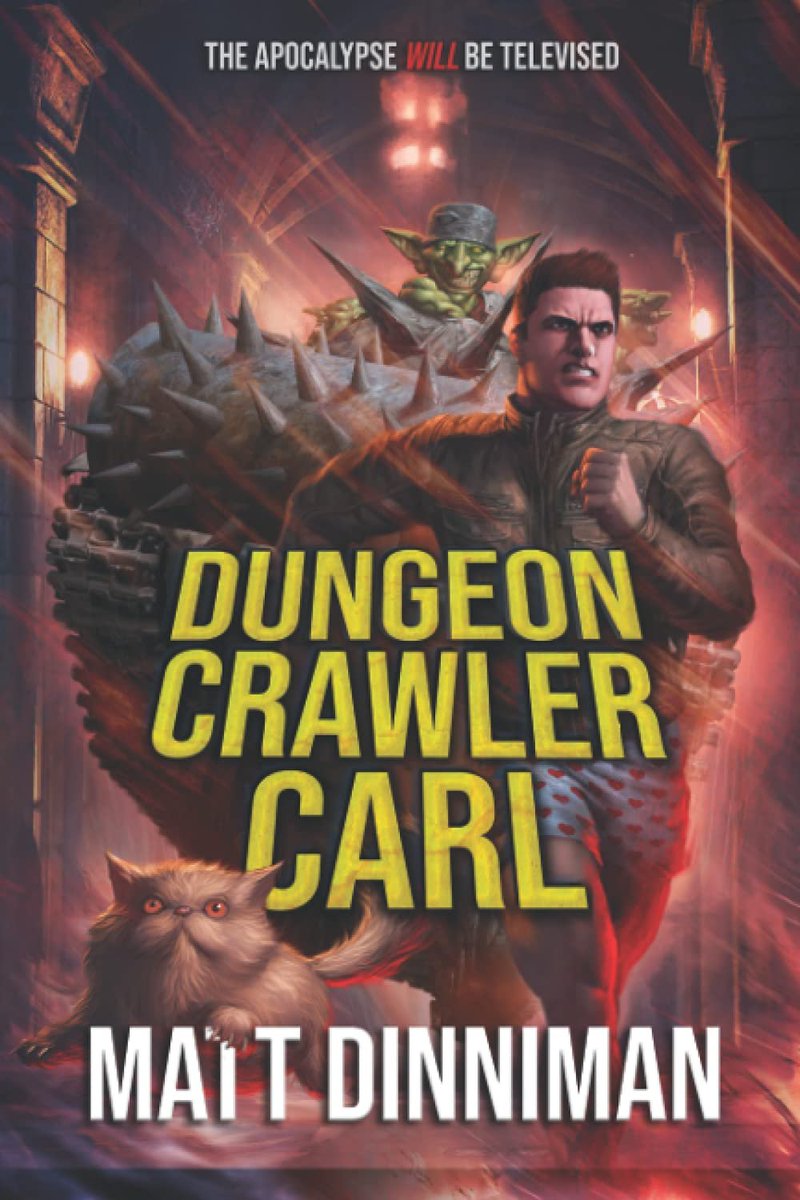 Just finished book six of @mattdinniman 's Dungeon Crawler Carl series and was ejected back into reality. Can't wait for book seven! This is such an entertaining and funny story. Go read this. Now. Er...please. #FantasyBooks #ScifiBooks #LitRPG #BookTwitter