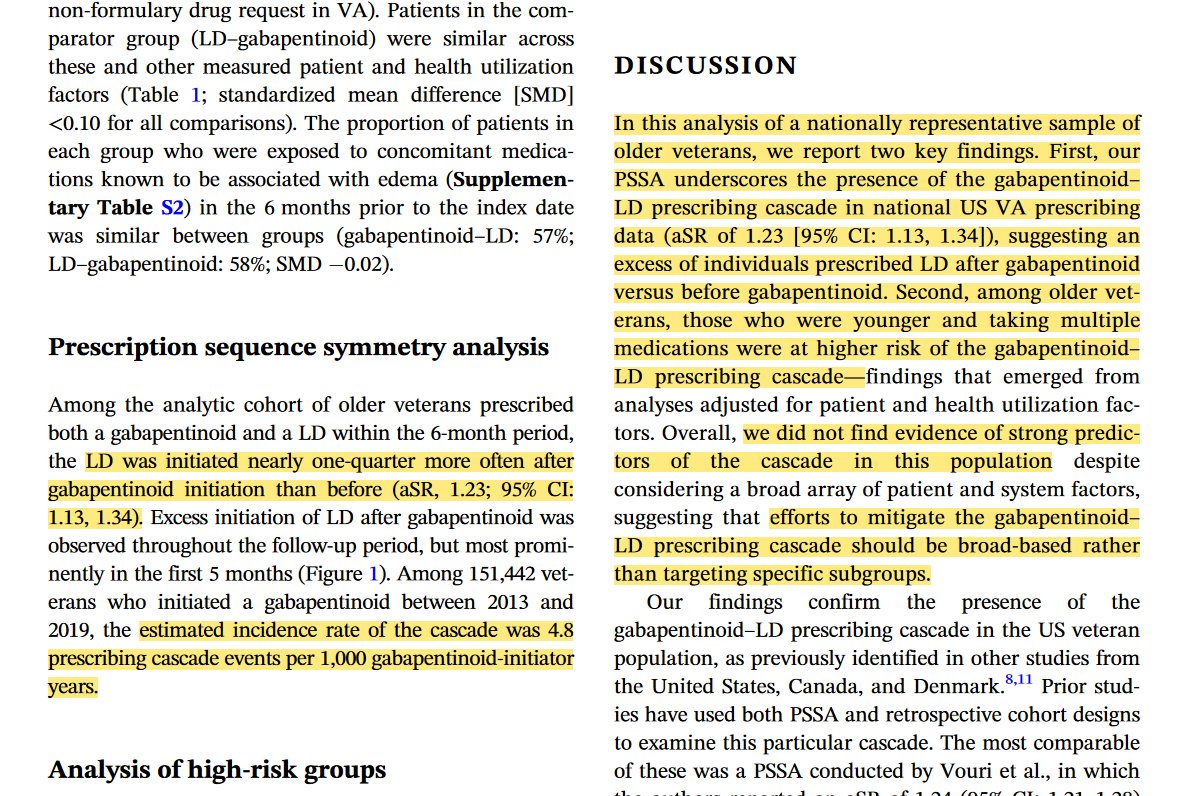 'Which older adults are at highest risk of prescribing cascades? A national study of the gabapentinoid–loop diuretic cascade' (JAGS 2024) - 'prescribing cascade prevention efforts should be widespread rather than focused on specific subgroups' - agsjournals.onlinelibrary.wiley.com/doi/10.1111/jg…