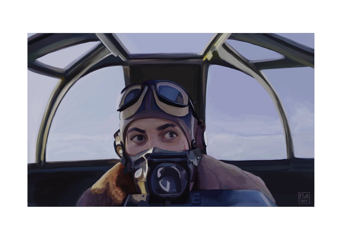 Painting of Sam Rosenthal as Arthur Jacobson in Masters of the Air.