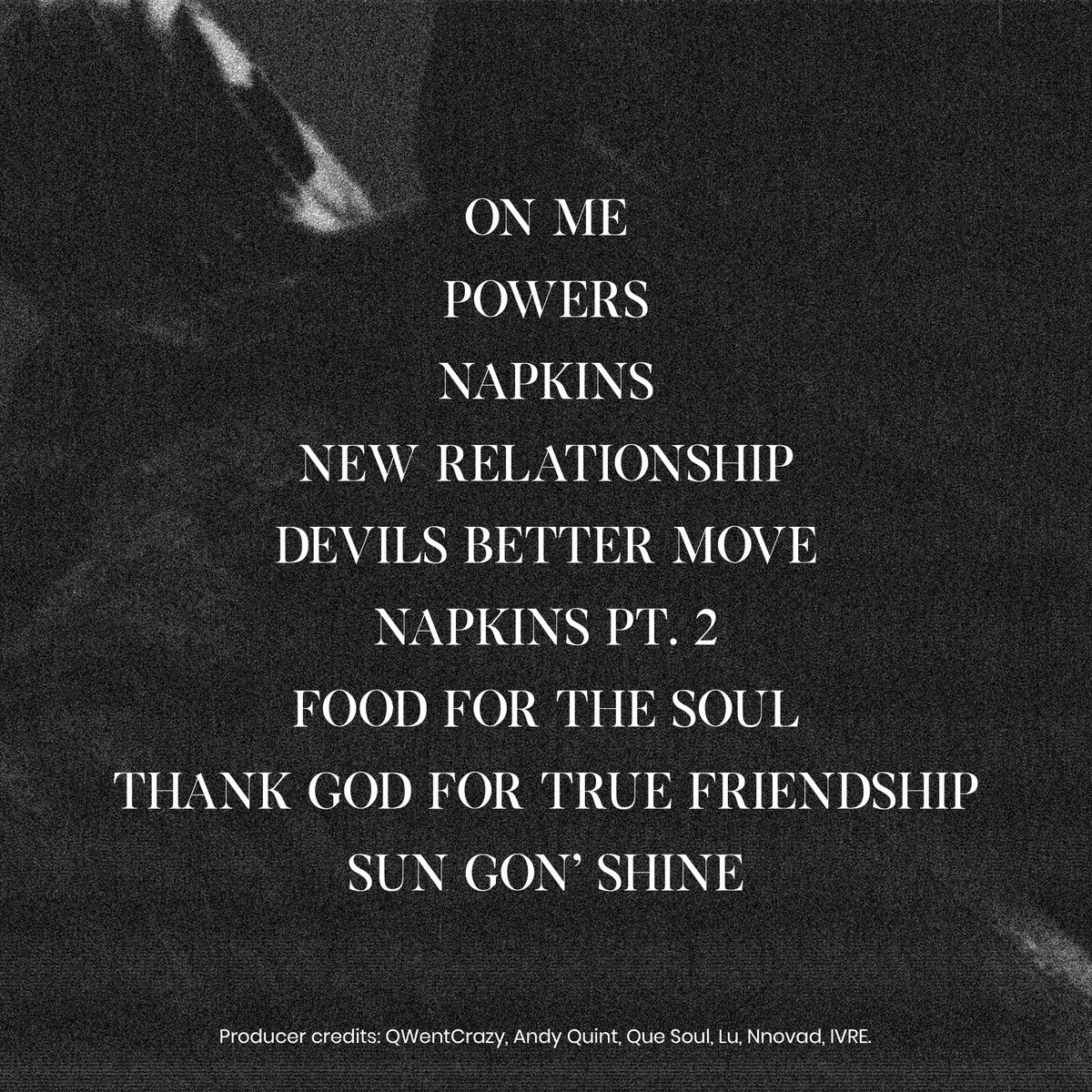 #HardcoreAngel 👼🏾 Tracklist 3.31.24

 artwork by <a href="/G_VNCT/">G VNCT</a>