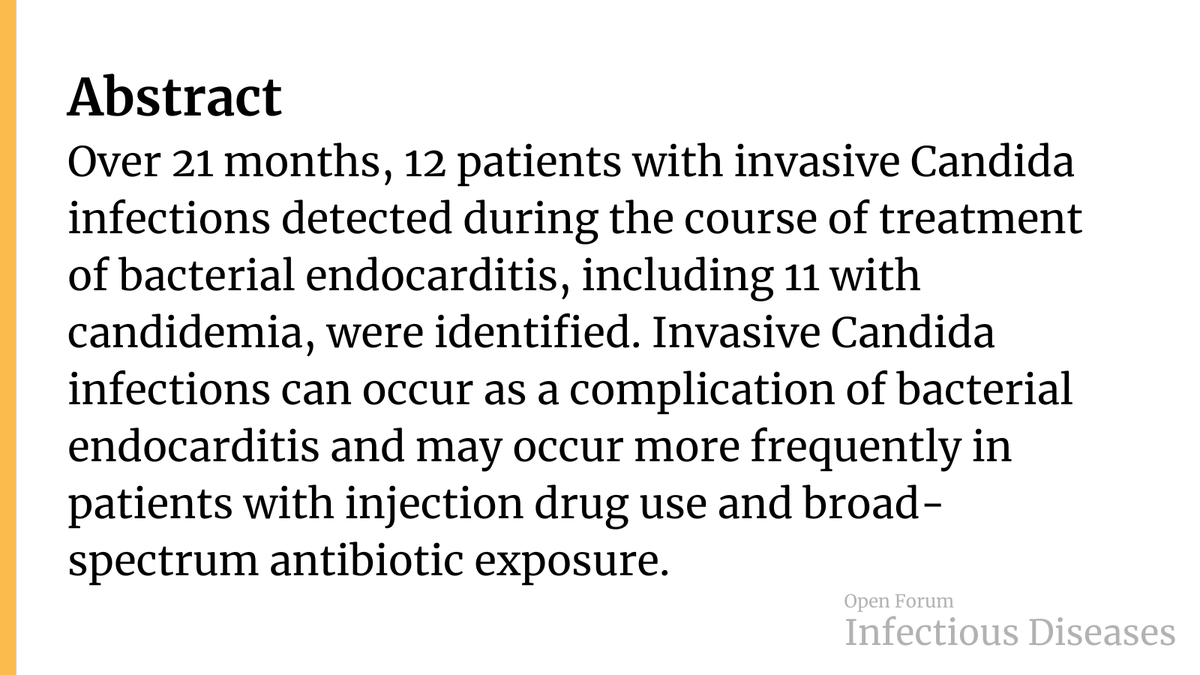 Invasive Candida Infection in Patients with Bacterial Infective Endocarditis ✅ Just Accepted 🔓 Open Access 🔗 bit.ly/43E2hGL