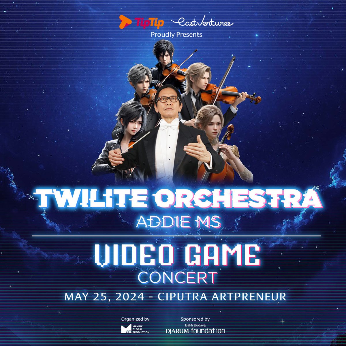 Tiket hampir habis setelah General-Sale dibuka kemarin. Beberapa tiket yang masih ada bisa dipesan di: link.tiptip.id/2bUQzhvZCWb #videogameconcert2024