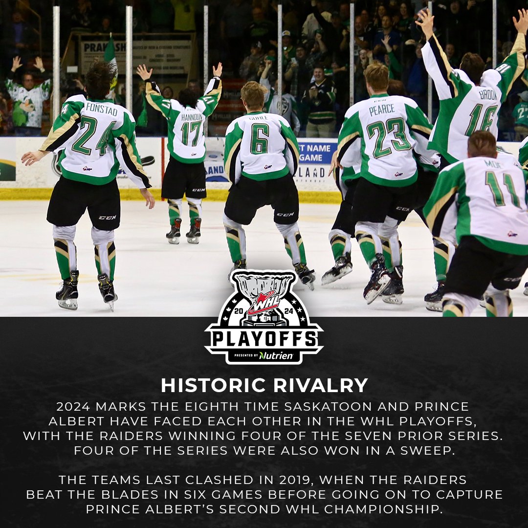 The <a href="/BladesHockey/">Saskatoon Blades</a> and <a href="/PARaidersHockey/">Prince Albert Raiders</a> are set to resume their historic #WHLPlayoffs rivalry starting tonight.

#FeedingtheFuture | #WHLStats