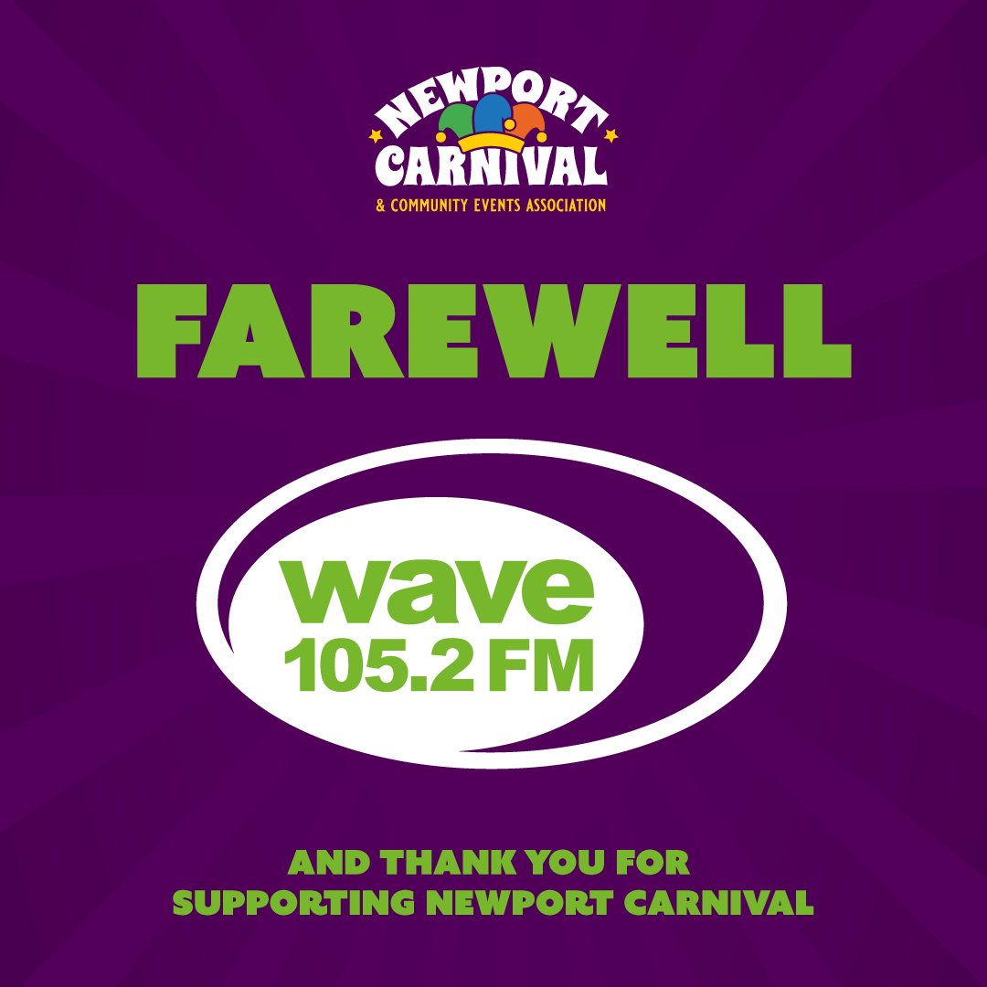 NewportCarn's tweet photo. Farewell @wave105radio. 25 great years of the South's best variety of hits. 
Thank you to the team of presenters, many from the Island, who have kept us informed &amp; entertained over the years. 
And also, many shout-outs on air of our carnivals &amp; other events we offer on the island https://t.co/HgBEXZUKJN