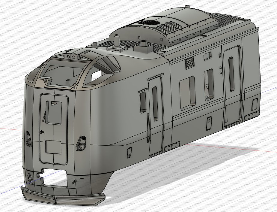 まずは気動車からディテールアップしました。
#鉄道模型　#Bトレ　#Fusion360
