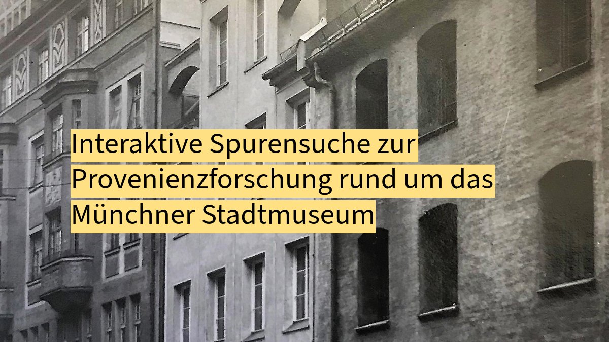 🔍 Wir laden euch zu einer einzigartigen Erkundungstour ein:
Eine interaktive Spurensuche zur Provenienzforschung rund um das Münchner Stadtmuseum: muenchner-stadtmuseum.de/veranstaltunge…