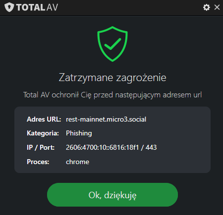 qomandos's tweet photo. @PatrykOsak Przy wejściu na Micro3 antywirus mnie blokuje więc chyba odpuszczę https://t.co/BpN2Rva4So