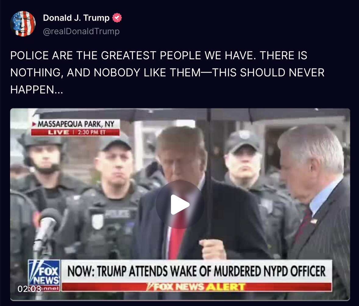 If Trump really supported the police, he wouldn't be promising to pardon the violent criminals who attacked the Capitol Police on January 6, injuring more than 140 of them and contributing to the deaths of five. Don't ever tell me again the GOP is the party of 'law and order.'