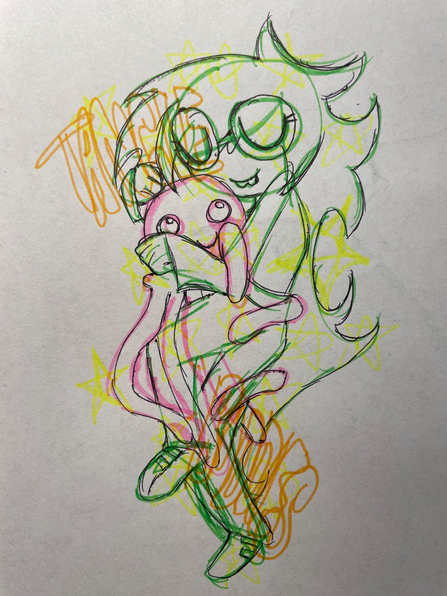 colorstacking's tweet photo. TANGLE BUDDIES! #Homestuck #jadeharley #Squiddles https://t.co/tLXO83rCXS