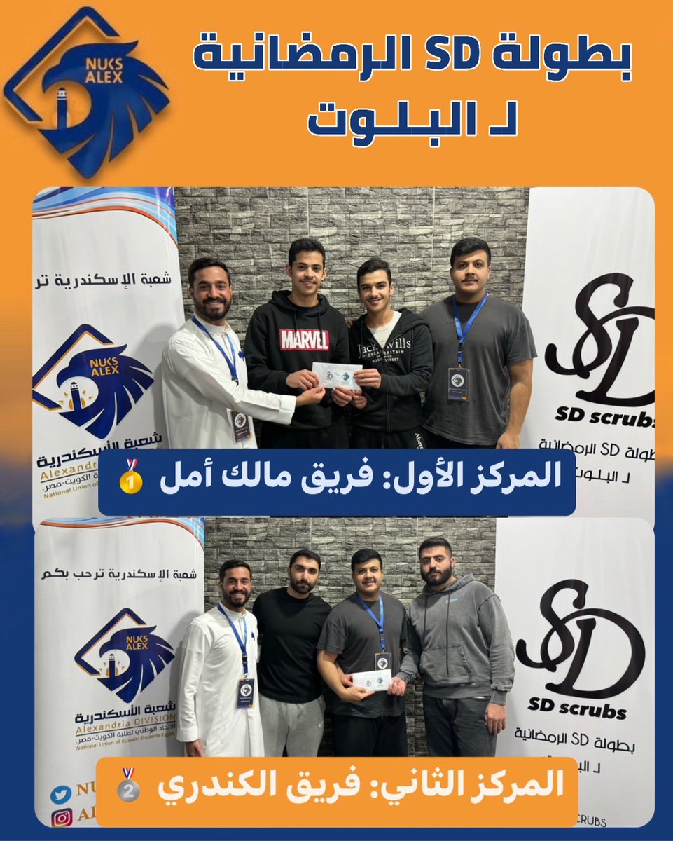 نتائج بطولة SD الرمضانية لـ البـلـوت🃏

ألف مبروك للفائزين 🎉 
و شكراً لجميع المشاركين و الحضور ..

نشوفكم بالأنشطة القادمة ..

#طلبة_مصر