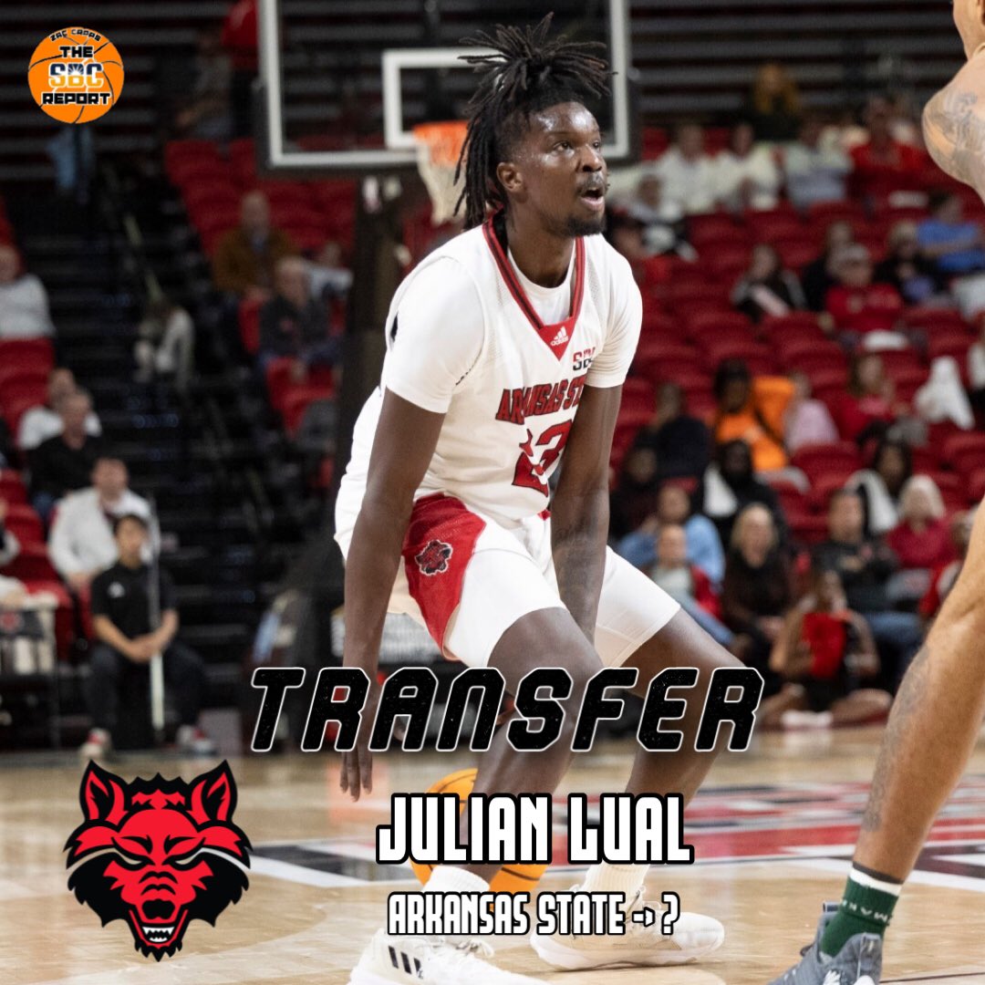 🚨Arkansas State F Julian Lual has entered the transfer portal

📊The 6’6” junior averaged 4.5 PPG this past season

#ArkansasState #SunBeltMBB #CollegeBasketball