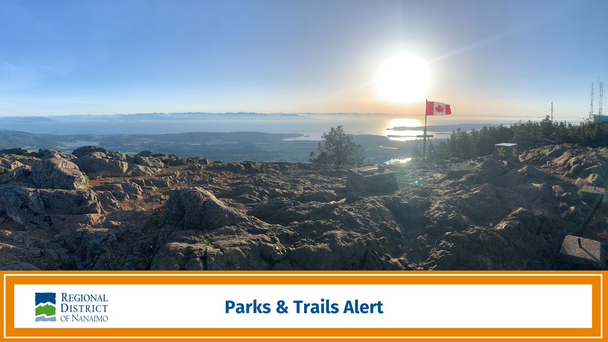 A section of the Benson View Regional Trail will be closed April 3, 2024, to manage hazardous trees for the safety of park patrons. Visitors to the park will not be able to access the Mt. Benson summit from this trail during the temporary closure. rdn.bc.ca/notice-2024-03…