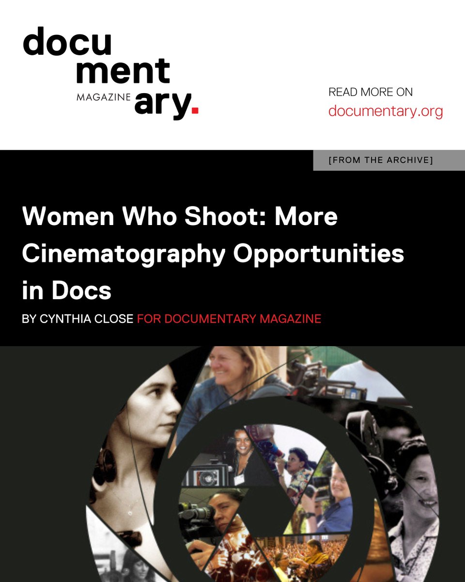 “Shooting Women” is a book built around interviews with over 86 camerawomen whose individual stories are woven in and out of the chapters based on relevance to the subject. Read Cynthia Close's 2016 article at #DocumentaryMag #Archives.

Read article: documentary.org/column/women-w….