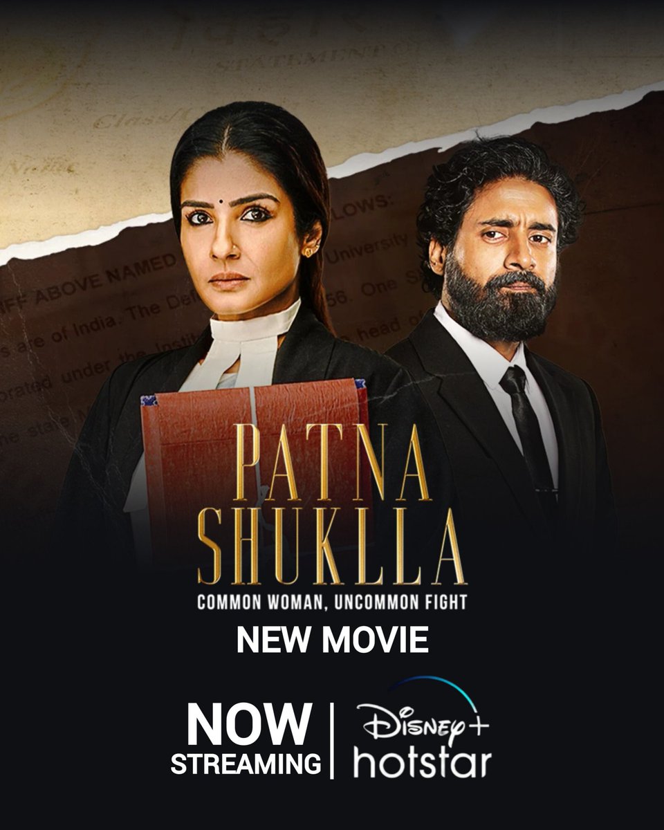 New Film #PatnaShuklla Streaming Now On #DisneyPlusHotstar.
Starring: #RaveenaTandon, #SatishKaushik, #ManavVij, #ChandanRoySanyal, #AnushkaKaushik, #JatinGoswami, #AmitGaur, #RajuKher & More
Directed By #VivekBudakoti.

#PatnaShukllaOnHotstar #FilmUpdates #OTTUpdates #PrimeVerse