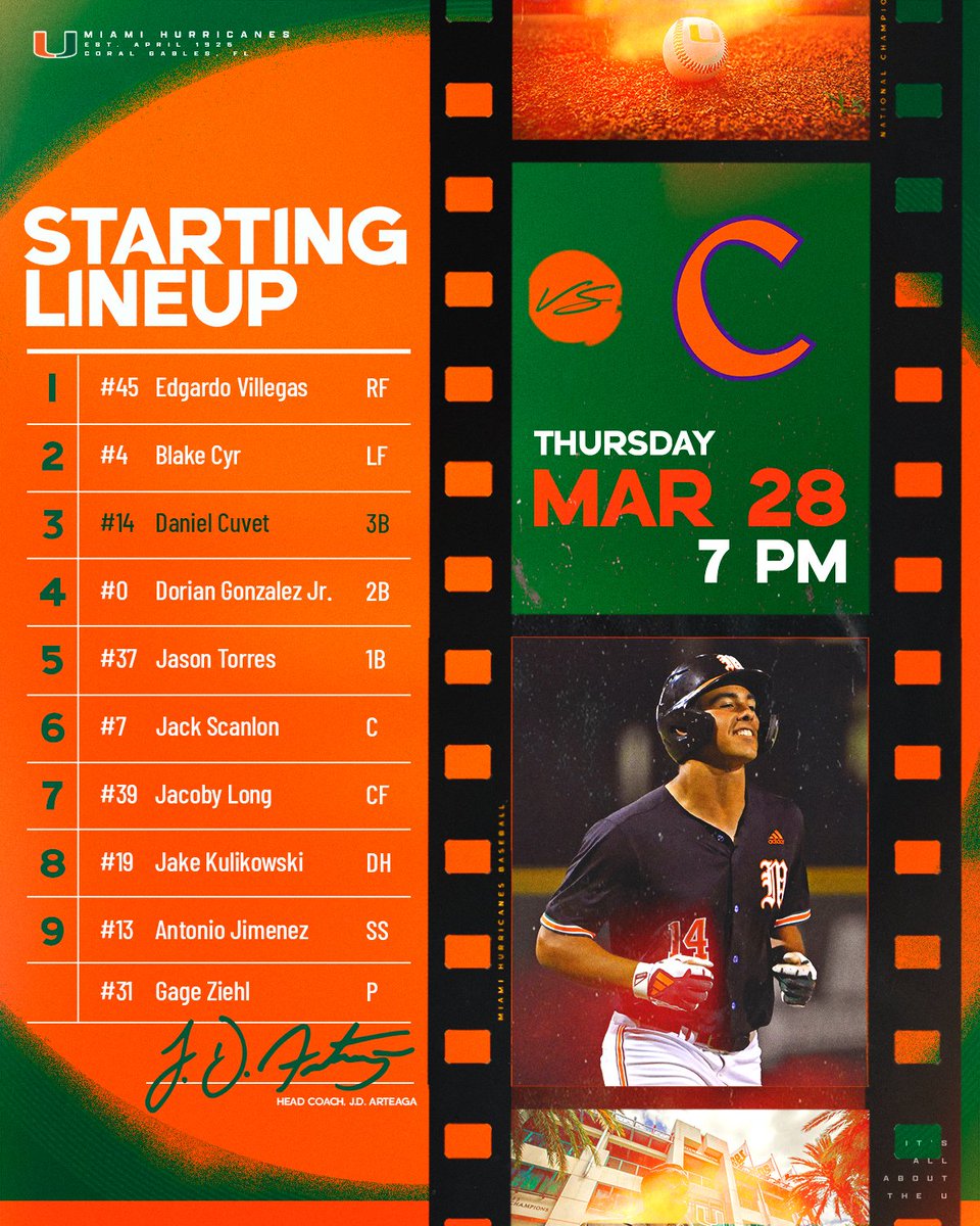 CanesBaseball's tweet image. Primetime Canes ⤵️