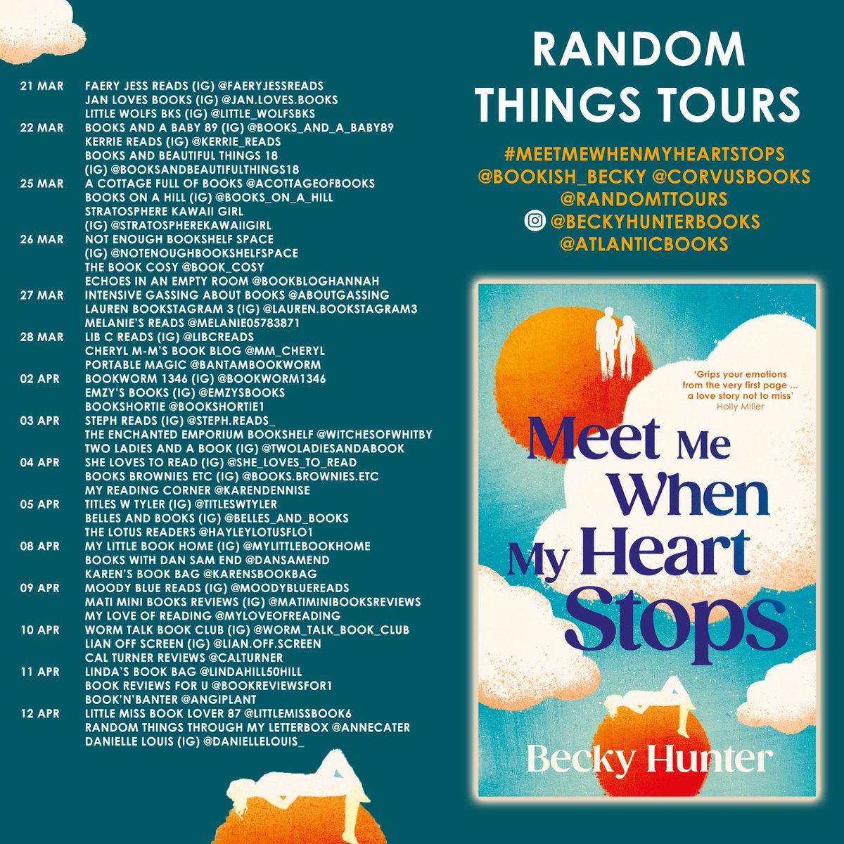 @Bookish_Becky has done it again! #MeetMeWhenMyHeartStops is an utter delight, heartbreaking and hopeful in equal measure. My review is over on Instagram for my stop on the #BlogTour

instagram.com/p/C5EylxJr2Kv/…

@CorvusBooks @RandomTTours