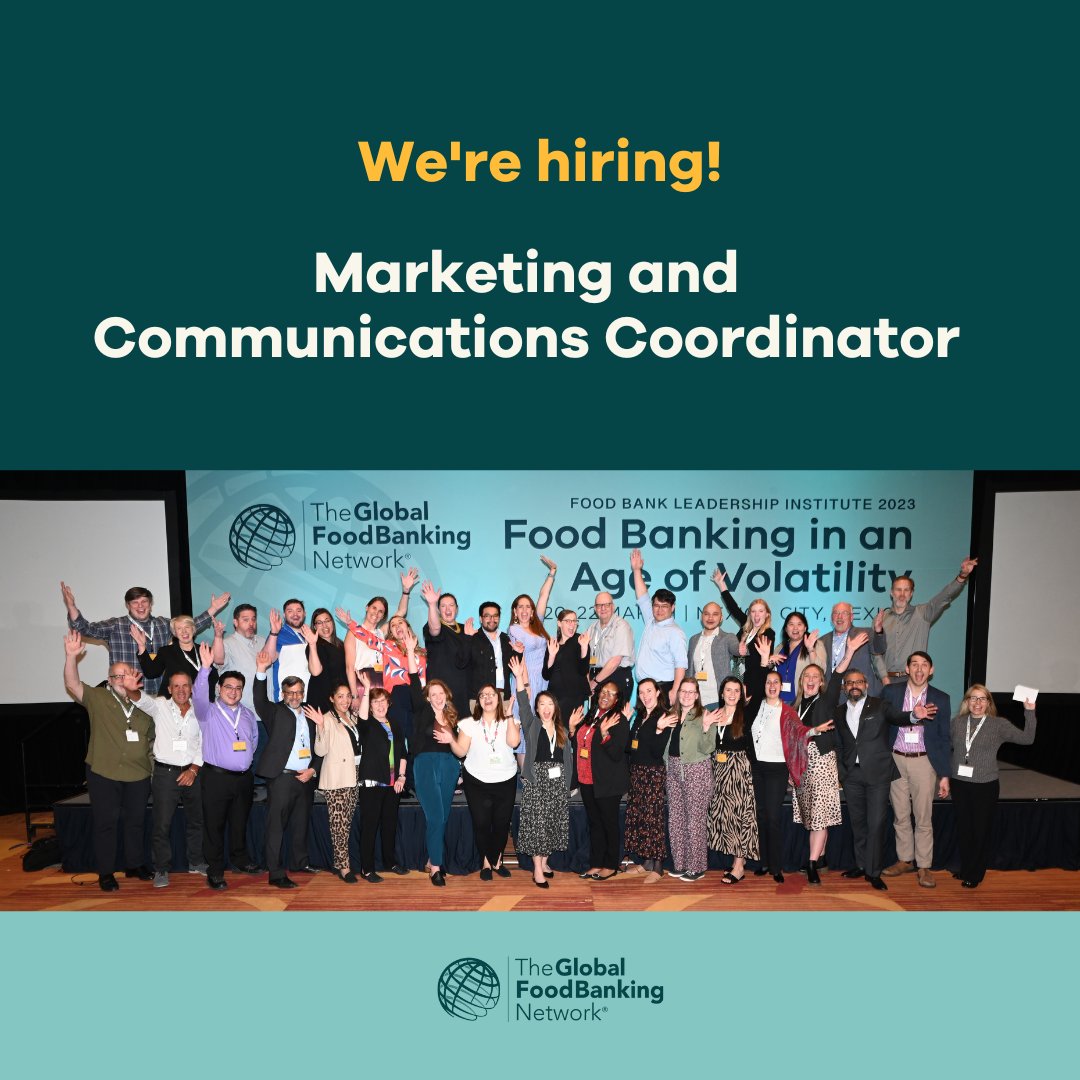 We're hiring! Want to help us share and elevate food bank stories from around the world? The Marketing and Communications Coordinator provides crucial support across all aspects of the communications team. Learn more and apply: lnkd.in/e7b9WxFs