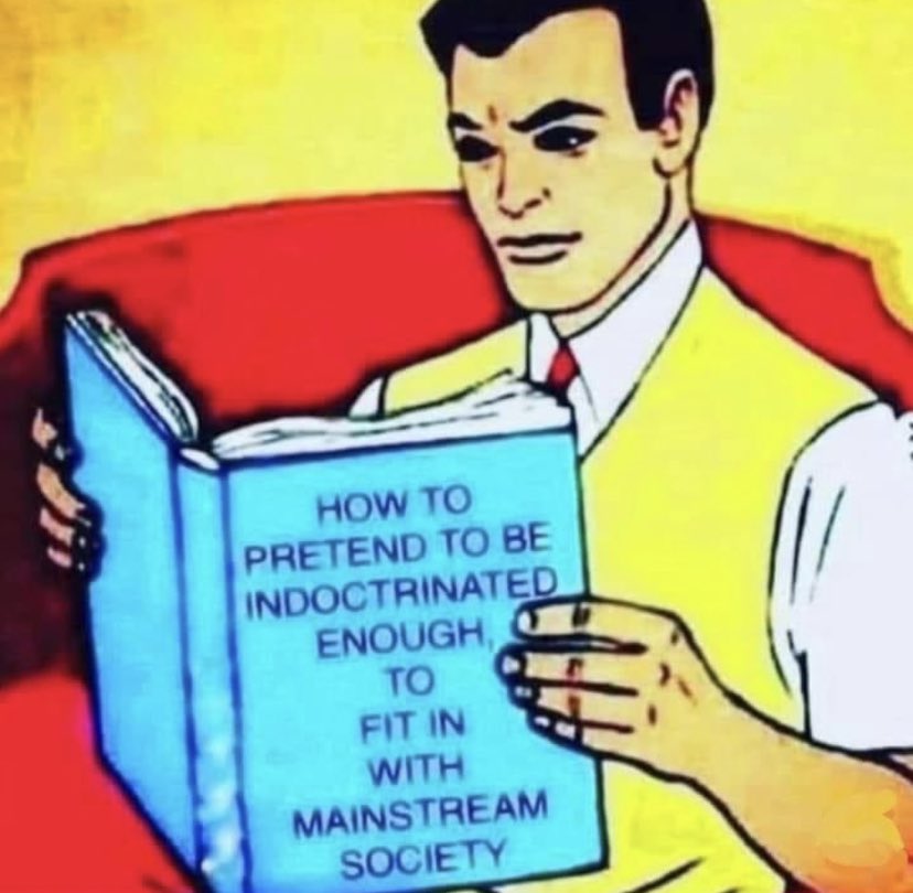 sound_healer_'s tweet image. I saw this meme on Facebook and could so relate, lol 😆
#npcs #matrixworld #socialconditioning