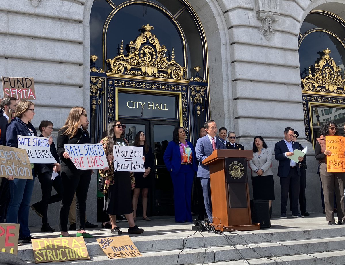 'We collectively believe that the right number for the number of deaths that happen on our roads is zero. We believe in zero.' - City Attorney @DavidChiu #VisionZeroSF