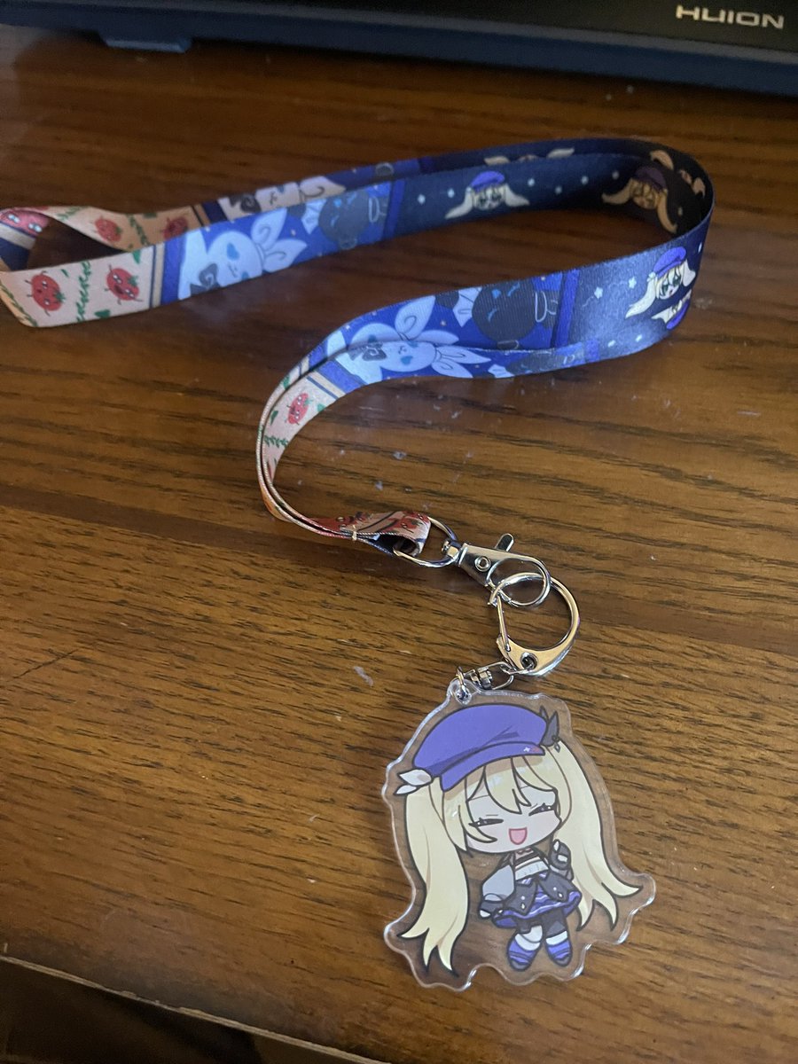 Fun Dokibird acrylic keychain and lanyard from @DarkGreyClouds on Etsy! #Dokishrine etsy.com/shop/DarkGreyC…