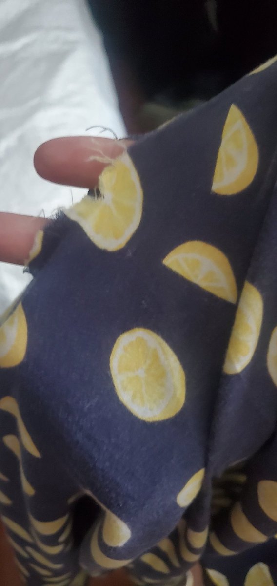 My favorite pair of comfy pajama pants has developed a hole. Sigh. I guess the lemon party is over 😕 #rippajamas