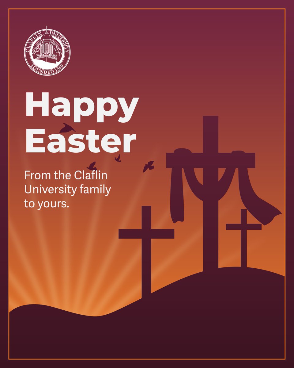 As the flowers bloom and the world renews, Claflin University wishes you an Easter filled with growth, renewal, and success. May this season inspire you to embrace new opportunities and continue striving for excellence. Happy Easter to you and your loved ones!