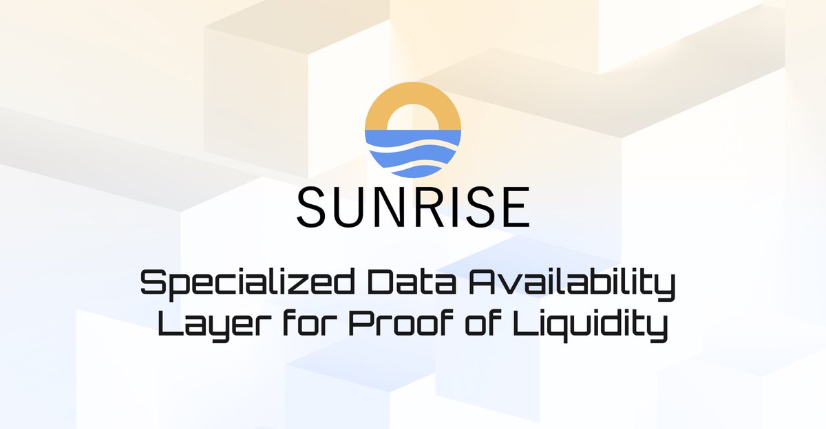 Sunrise (@sunriselayer) on Twitter photo ๐ช๐ถ๐ซ๐ฌ๐ต๐จ๐ด๐ฌ: ๐บ๐ผ๐ต๐น๐ฐ๐บ๐ฌ ๐
Finally out of stealth, and weโre excited to announce our protocol Sunrise, a new player in the Modular paradigm.
๐ฆ๐๐ป๐ฟ๐ถ๐๐ฒ ๐ถ๐ ๐ฎ ๐๐ฝ๐ฒ๐ฐ๐ถ๐ฎ๐น๐ถ๐๐ฒ๐ฑ ๐๐ฎ๐๐ฎ ๐๐๐ฎ๐ถ๐น๐ฎ๐ฏ๐ถ๐น๐ถ๐๐ (๐๐) ๐๐ฎ๐๐ฒ๐ฟ ๐ณ๐ผ๐ฟ ๐ฃ๐ฟ๐ผ๐ผ๐ณ ๐ผ๐ณ ๐ช๐ถ๐ซ๐ฌ๐ต๐จ๐ด๐ฌ: ๐บ๐ผ๐ต๐น๐ฐ๐บ๐ฌ ๐
Finally out of stealth, and weโre excited to announce our protocol Sunrise, a new player in the Modular paradigm.
๐ฆ๐๐ป๐ฟ๐ถ๐๐ฒ ๐ถ๐ ๐ฎ ๐๐ฝ๐ฒ๐ฐ๐ถ๐ฎ๐น๐ถ๐๐ฒ๐ฑ ๐๐ฎ๐๐ฎ ๐๐๐ฎ๐ถ๐น๐ฎ๐ฏ๐ถ๐น๐ถ๐๐ (๐๐) ๐๐ฎ๐๐ฒ๐ฟ ๐ณ๐ผ๐ฟ ๐ฃ๐ฟ๐ผ๐ผ๐ณ ๐ผ๐ณ