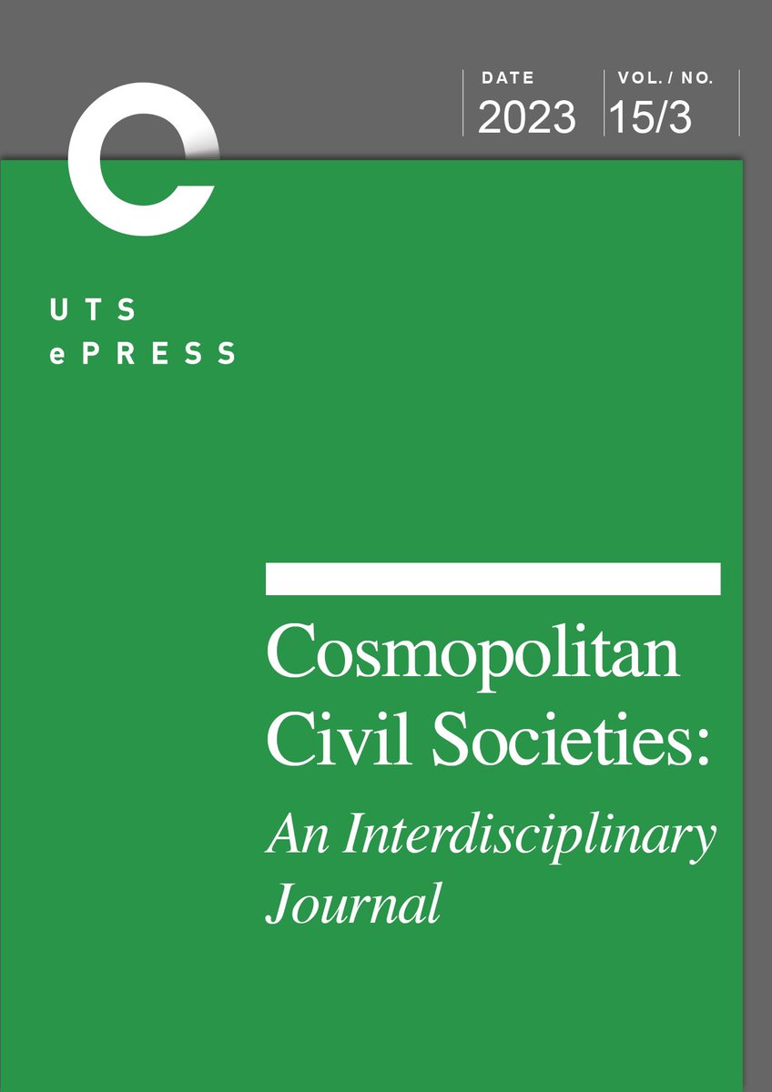Prof Simon Darcy (@simon_darcy) on Twitter photo An important special issue on new cosmopolitanisms from <a href="/UTSePRESS/">UTS ePRESS</a> at a time where civil society is being challenged around the globe
@UTSSocialImpact <a href="/UTSFass/">UTS Arts & Social Sciences</a> <a href="/UTSDisability/">UTSDisabilityResearch</a> <a href="/UTS_Business/">UTS Business School</a>
epress.lib.uts.edu.au/journals/index… An important special issue on new cosmopolitanisms from <a href="/UTSePRESS/">UTS ePRESS</a> at a time where civil society is being challenged around the globe
@UTSSocialImpact <a href="/UTSFass/">UTS Arts & Social Sciences</a> <a href="/UTSDisability/">UTSDisabilityResearch</a> <a href="/UTS_Business/">UTS Business School</a>
epress.lib.uts.edu.au/journals/index…