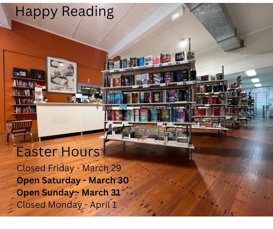 Mary’s Easter Hours… 
We’ll be open Saturday &amp; Sunday 9-1, closed Friday &amp; Monday.
Happy days…