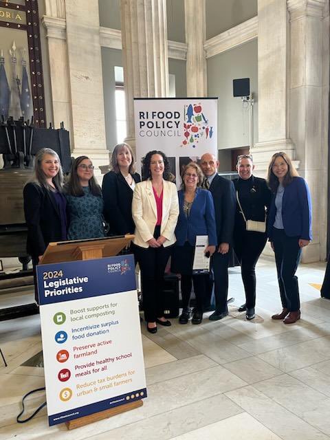 Today was a Good (Food Policy) day! Thank you (L ➡️ R): @JBoylan4RI , @Justine4RI , @Mcgaw71 , @bridget4ri , @TerriCortvriend, @SenLouDiPalma , @ConcernedRIer , @LindaUjifusa