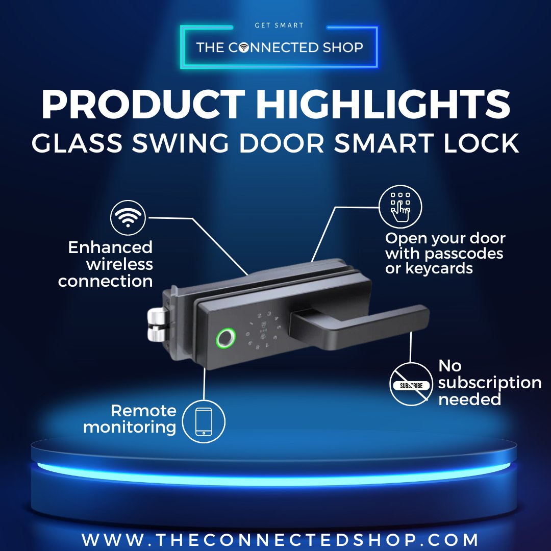 📢 Introducing the latest innovation in home security and convenience from The Connected Shop: the Glass Swing Door Smart Lock! 

👉🏻 theconnectedshop.com/products/glass…

🪄 Transform your glass door into a gateway of modern convenience and security.

#SmartHome  #TheConnectedShop #TechSavvy