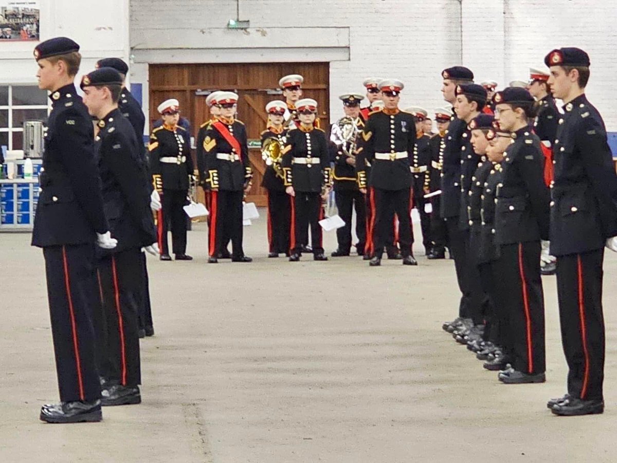 Tuesday evening saw the band from Gosport support our fellow cadets over at @PortsmouthRMVCC for RCoy232’s Pass Out Parade. Congratulations to the New Recruits on passing out, and congratulations to all of the cadets who received promotions and awards. #MeetTheChallenge