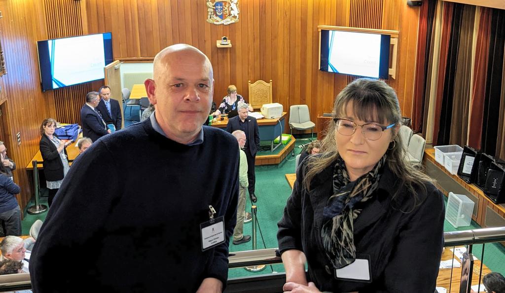 ARMstew's tweet image. The two candidates running in tonight's #Stromness &amp;amp; South Isles by-election, Magnus Thomson and Janette Park.
#LDReporter #Orkney