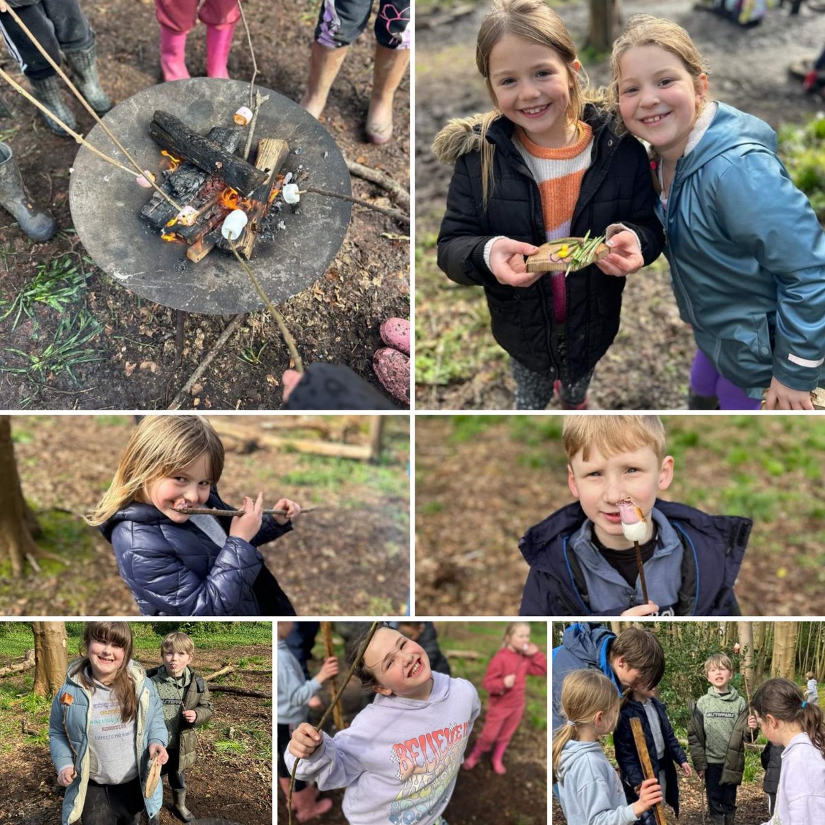 🌳🌲 Year Three enjoyed their last Forest School today. Lots of mud, games and marshmallows! 🌲🌳